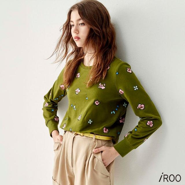 【iROO】璇花刺繡衛衣