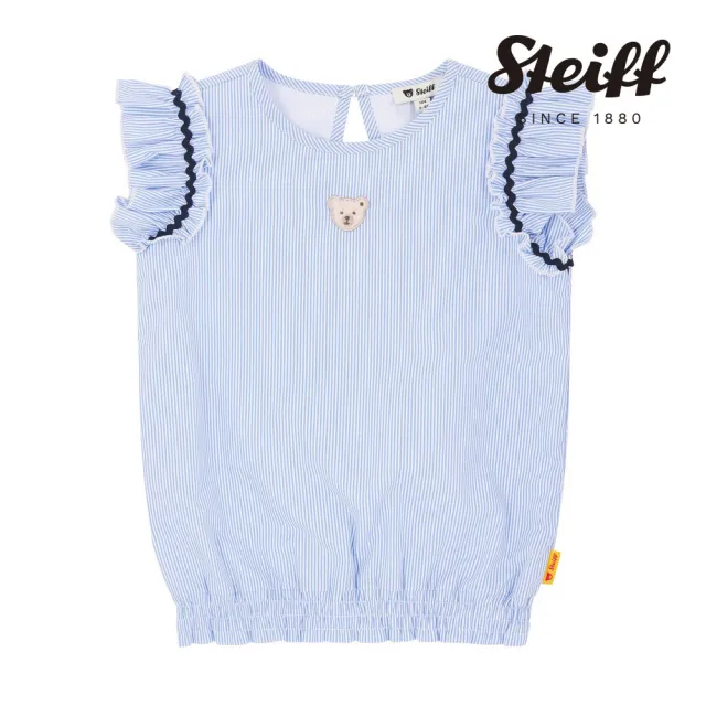 【STEIFF】熊頭童裝 蝴蝶袖無袖T(短袖上衣)