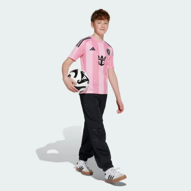 【adidas 愛迪達】INTER MIAMI CF 短袖上衣 T恤 吸濕排汗 童裝 JJ1391