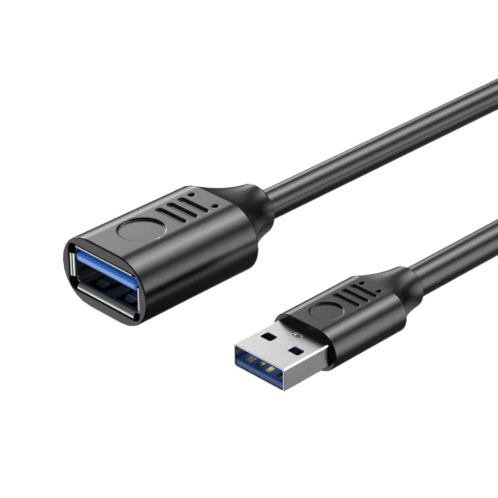【Bravo-u】USB3.0 高速穩定數據連接延長線 公對母 直頭/黑 5M
