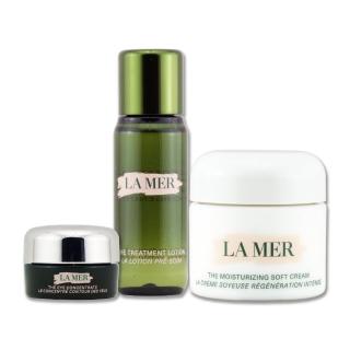 即期品【LA MER 海洋拉娜】舒芙乳霜 30ML+超能修護精華露 30ML+濃萃修復眼霜 5ML（儲存期限至2025/12）
