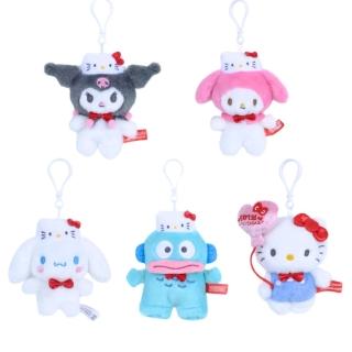 【SANRIO 三麗鷗】50週年系列大耳狗酷洛米凱蒂貓玩偶包包吊飾美樂蒂Kitty鑰匙圈娃娃(女兒女友生日禮物送禮)