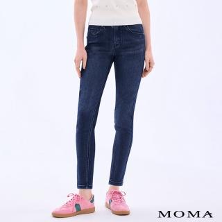 【MOMA】時尚牛仔窄管褲(深藍色)