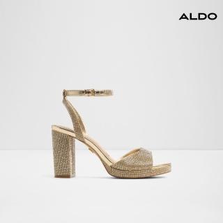 【ALDO】ALLURING-時尚魚口水晶設計涼跟鞋-女鞋(金色)