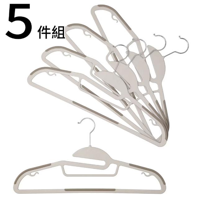 【NITORI 宜得利家居】不傷衣領薄型衣架 5入 FM01(薄型衣架 衣架)