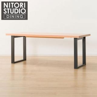 【NITORI 宜得利家居】◎實木餐桌 N COLLECTION T-06U 180 NA/BK 櫸木(實木餐桌 餐桌)