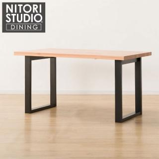 【NITORI 宜得利家居】◎實木餐桌 N COLLECTION T-06U 135 NA/BK 櫸木(實木餐桌 餐桌)