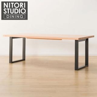 【NITORI 宜得利家居】◎實木餐桌 N COLLECTION T-06U 200 NA/BK 櫸木(實木餐桌 餐桌)