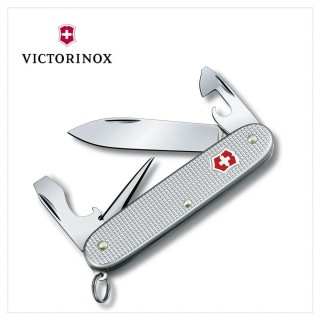 【VICTORINOX 瑞士維氏】Pioneer Alox 瑞士刀 銀/8用/93mm(0.8201.26)