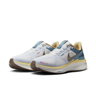 【NIKE 耐吉】運動鞋 跑鞋 路跑 男鞋 NIKE AIR ZOOM STRUCTURE 25 白咖藍 緩震 氣墊 透氣(HV5976121)
