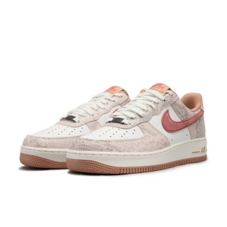【NIKE 耐吉】運動鞋 休閒鞋 男鞋 女鞋 AIR FORCE 1 07 LV8 粉白 蛇鱗 蛇紋 AF1 新年款(HF2898100)