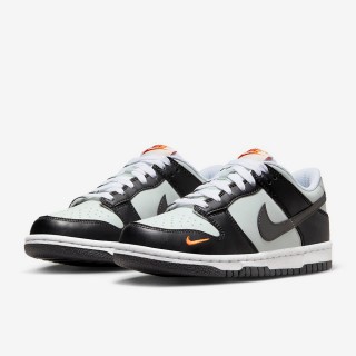 【NIKE 耐吉】運動鞋 休閒鞋 女鞋 中大童 男鞋 NIKE DUNK LOW GS 薄荷綠 黑 刺繡小勾 皮革(FN7784001)