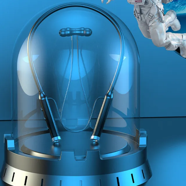 掛脖運動雙耳無線藍牙耳機二入(顏色隨機)