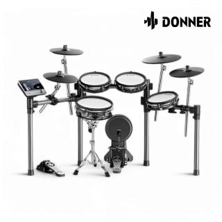 【Donner】BEAT MAX 全網狀電子鼓／極簡不凡(EC6993 爵士鼓組 打擊樂器 套裝鼓組)