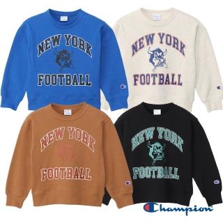 【Champion】官方直營-CASUAL經典款大學T衛衣-男童裝(4色可選)