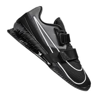 【NIKE 耐吉】Romaleos 4 黑白色專業舉重訓練平底運動鞋 深蹲挺舉抓舉硬舉(CD3463010)