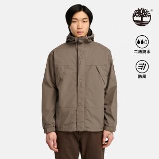 【Timberland 官方旗艦】男款咖啡色Winnick防潑水外套(A68XFBK0)