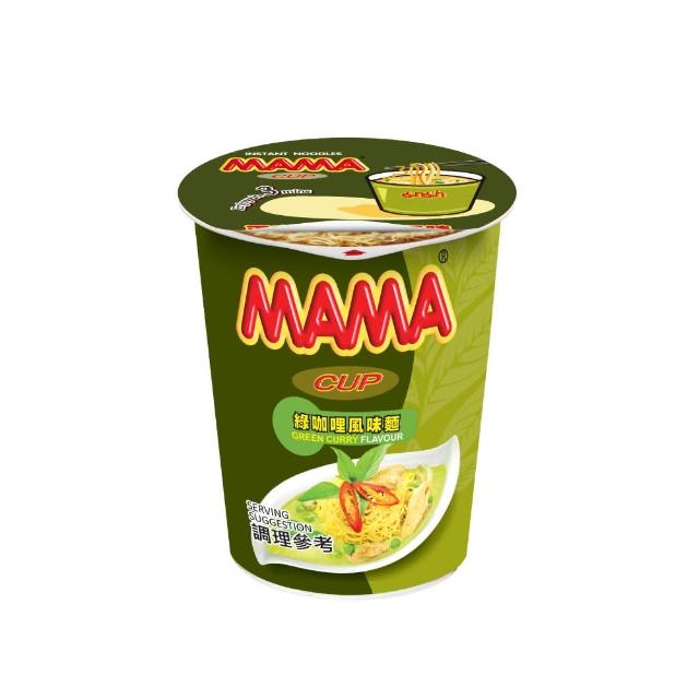 【即期品-泰國MAMA】綠咖哩風味麵x36杯(60g/杯)