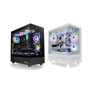 【Thermaltake 曜越】光透View 270 V2 TG ARGB強化玻璃中直立式機殼 內建3顆風扇 黑白(CA-1Y7-00MXWN-03)