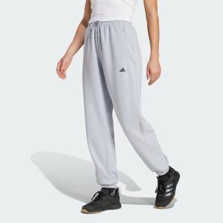 【adidas 愛迪達】長褲 女 運動褲 縮口 國際碼 D4T KNIT PANT 灰 JP2643