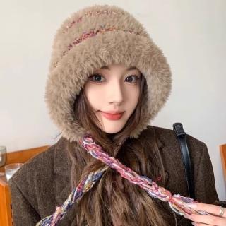 【KT DADA】包頭帽 護耳帽 保暖帽 雷鋒帽 防寒帽 加絨加厚 可愛百搭 冬天必備 大頭圍毛帽 顯臉