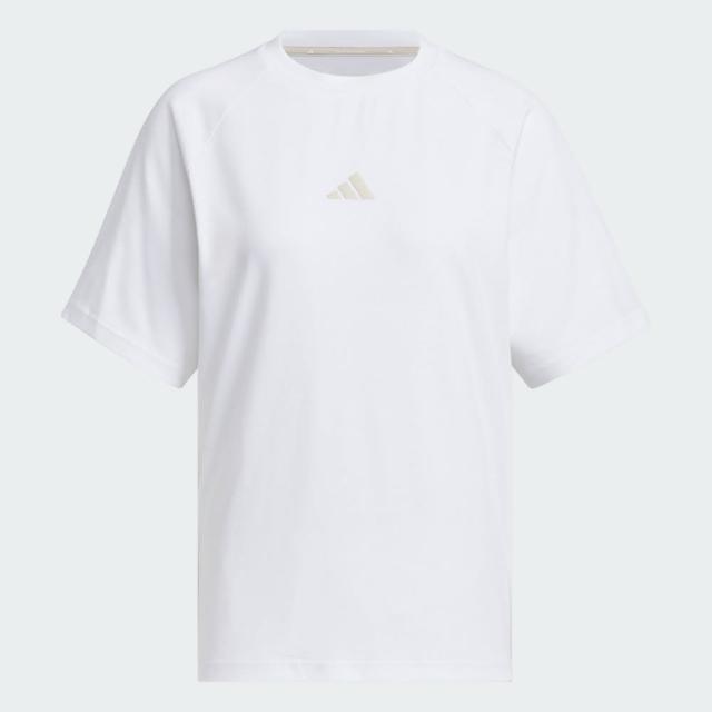 【adidas 愛迪達】短袖上衣 女 亞規 WORD SS TEE 白 JN9966