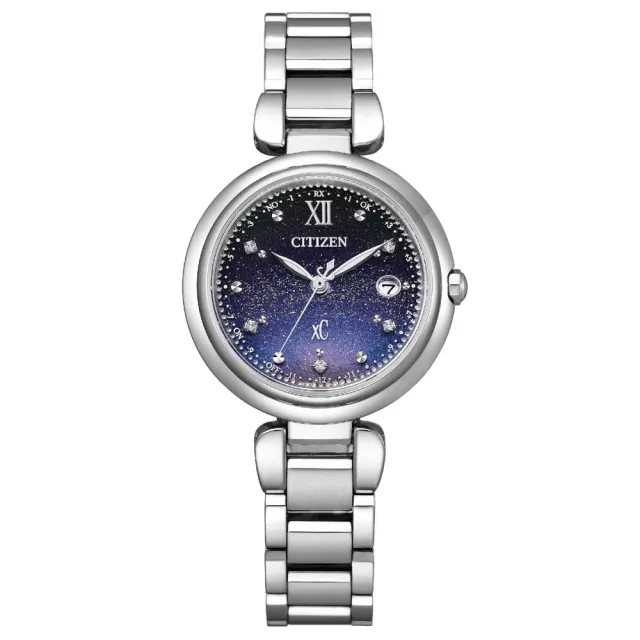 【CITIZEN 星辰】XC 星空夜虹電波光動能鈦金屬腕錶禮物(ES9460-70L)