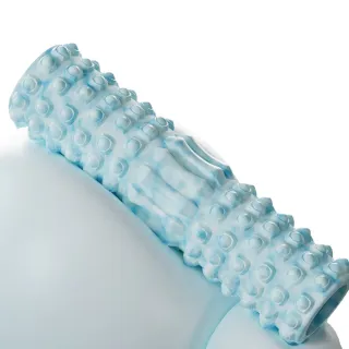 【MUAN】專業按摩泡沫軸 3D浮點按摩滾筒 空心瑜伽柱 按摩滾輪 狼牙棒(45*13cm)