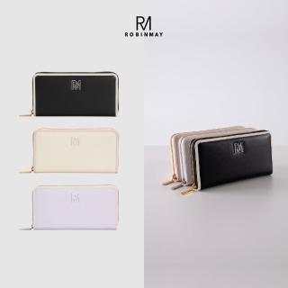 【ROBINMAY】緹可真皮長夾(拉鍊封口/多色任選)