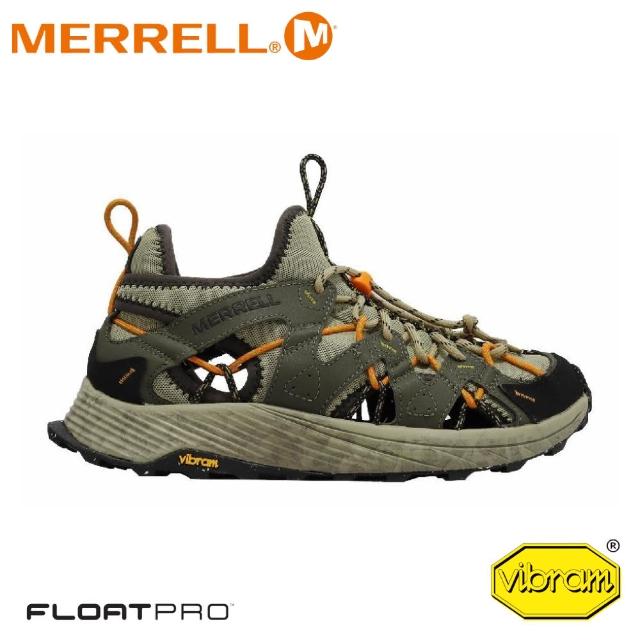 【MERRELL】男 MOAB FLIGHT SIEVE 水陸兩棲戶外涼鞋《橄欖綠/橘》ML067019/兩棲鞋(悠遊山水+)