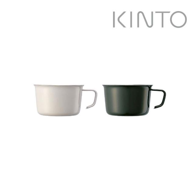 【Kinto】FORIS 琺瑯不鏽鋼寬口馬克杯400ml （共兩色）