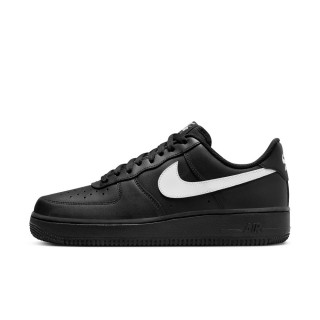 【NIKE 耐吉】AIR FORCE 1 07 休閒鞋 男鞋 黑 白勾 皮革 經典(FZ0627-010)