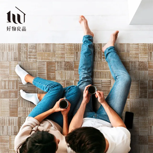 【好物良品】120x120cm_自由剪裁PVC仿皮革廚房防水防滑地墊(皮革地墊 居家地墊 兒童地墊 防水防油)