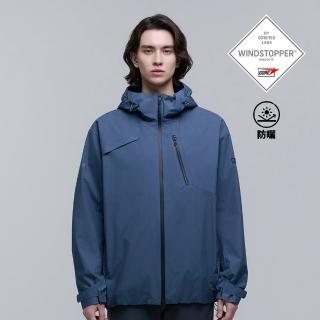 【國家地理服飾官方旗艦】男裝 ATLAS WINDSTOPPER BY GORE-TEX LABS 2L 雙層連帽外套 - 藍綠色