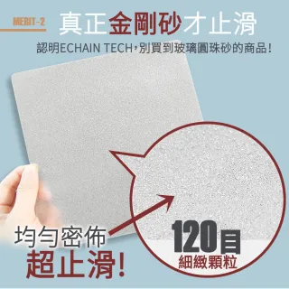 【Echain Tech】透明金鋼砂防滑貼片 透明款 10x10cm 單片(止滑貼片/浴室止滑貼/地磚貼/樓梯止滑貼)