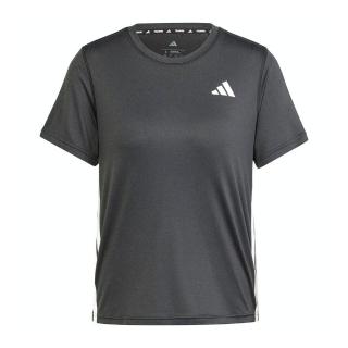 【adidas 愛迪達】TE 3S Crew Tee 女 T恤 運動上衣 休閒短袖 健身 訓練 黑(JH1392)