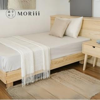 【MORiii 森手木工】新馬可實木床架 標準雙人5尺 無床頭 梣木 縮小版(臺灣製 梣木 實木 床架)