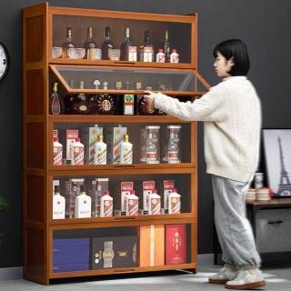 【淘之良品】三層 100長 加深34cm(酒櫃 展示櫃 簡約餐邊櫃 小酒架 實木酒櫃 置物架 收納櫃 預購15天)