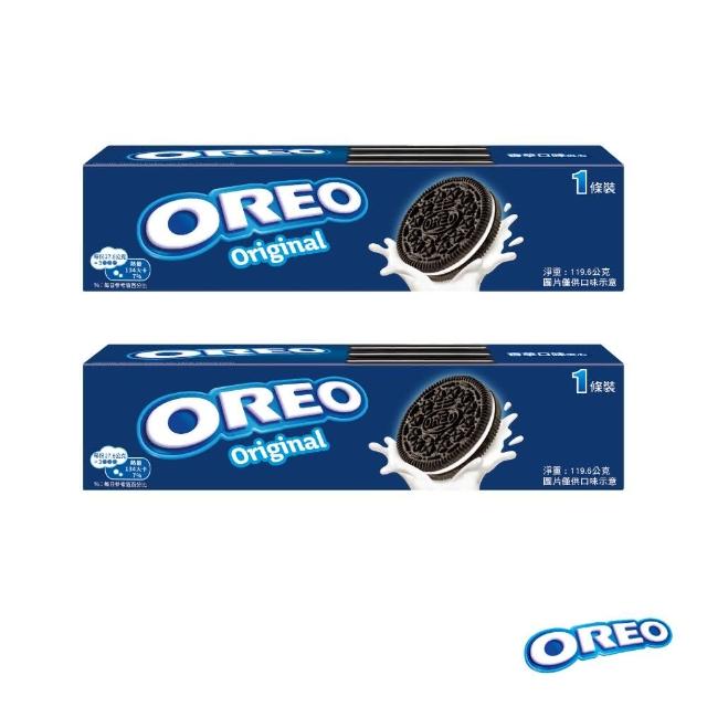 【OREO 奧利奧】奧利奧夾心餅乾單條裝 兩入組(原味/巧克力)