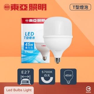 【東亞照明】LLA031T-45AAD-EV 45W 5700K 白光 E27 全電壓 LED T型燈泡 高天井燈泡