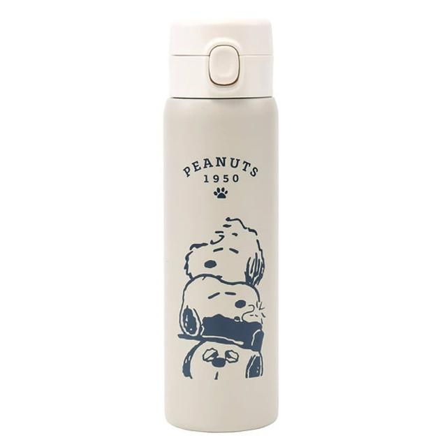 【Kamio】SNOOPY 史努比 ONE TOUCH 不鏽鋼保冷保溫瓶 480ml 臉部特寫