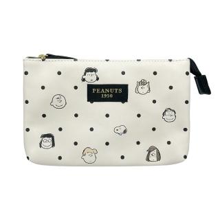 【Kamio】SNOOPY 史努比 圓點系列 皮質三層收納袋