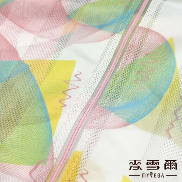 【MYVEGA 麥雪爾】涼感透氣印花網眼連帽薄外套-粉