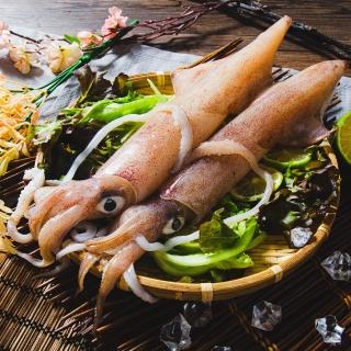 【鮮綠生活】野生船凍透抽 3包(450g±10%/包 2隻/包)
