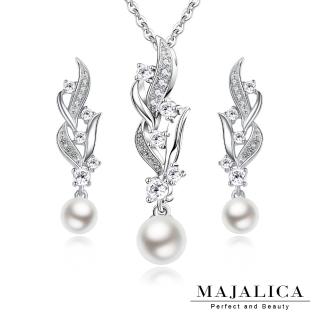【Majalica】純銀項鍊．純銀耳環．新年禮物(套組)