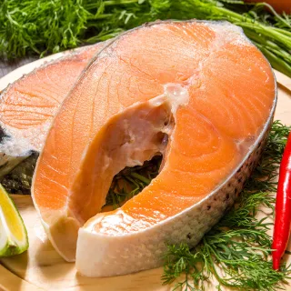 【鮮綠生活】超厚智利鮭魚切片 共7片(330g±10%/片 包冰率15%)