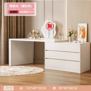 【E家工廠】化妝桌 化妝臺妝臺 收納化妝桌 大容量化妝桌 梳妝桌(031-SY120公分梳妝桌（帶抽屜）白色)