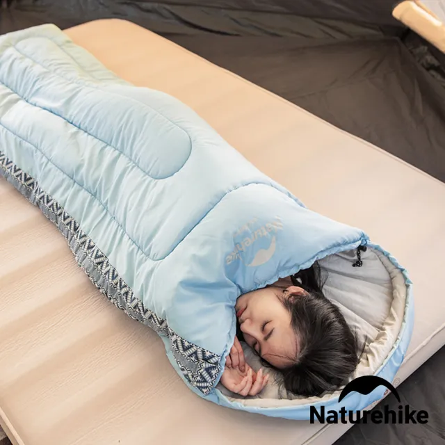 【Naturehike】L250圖騰可機洗帶帽睡袋 MSD07(台灣總代理公司貨)