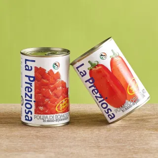 【咖樂迪咖啡農場】La Preziosa 義大利整顆/切塊番茄罐頭 6入任選(400ml)