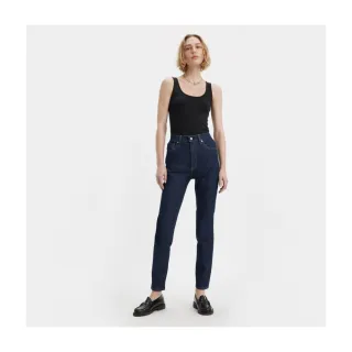 【LEVIS 官方旗艦】BLUETAB™ 女款 高腰修身Slim窄管牛仔褲 / 原色 / MOJ日本布料 人氣新品 A5891-0000